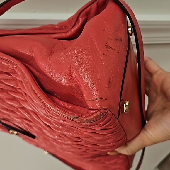 Coach Twisted Gathered Leather Morgan  Bag Satchel Bag - Picture 3 of 12